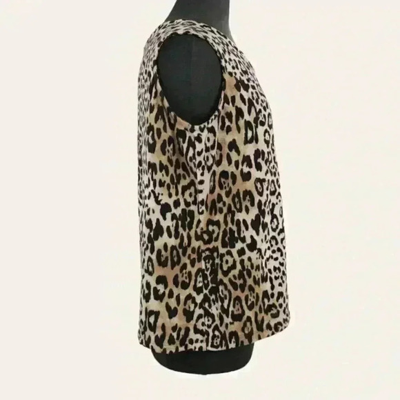 TanJay Petite sleeveless medium leopard print top medium - Picture 2 of 6